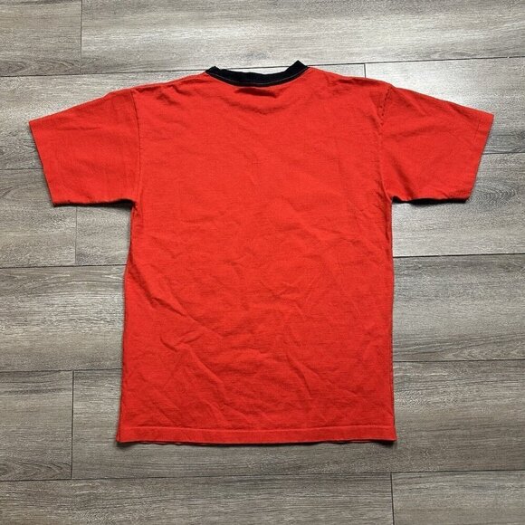 Vintage 90s Detroit Red Wings T Shirt L Mens Single Stitch Chalk Line Red - Picture 2 of 8